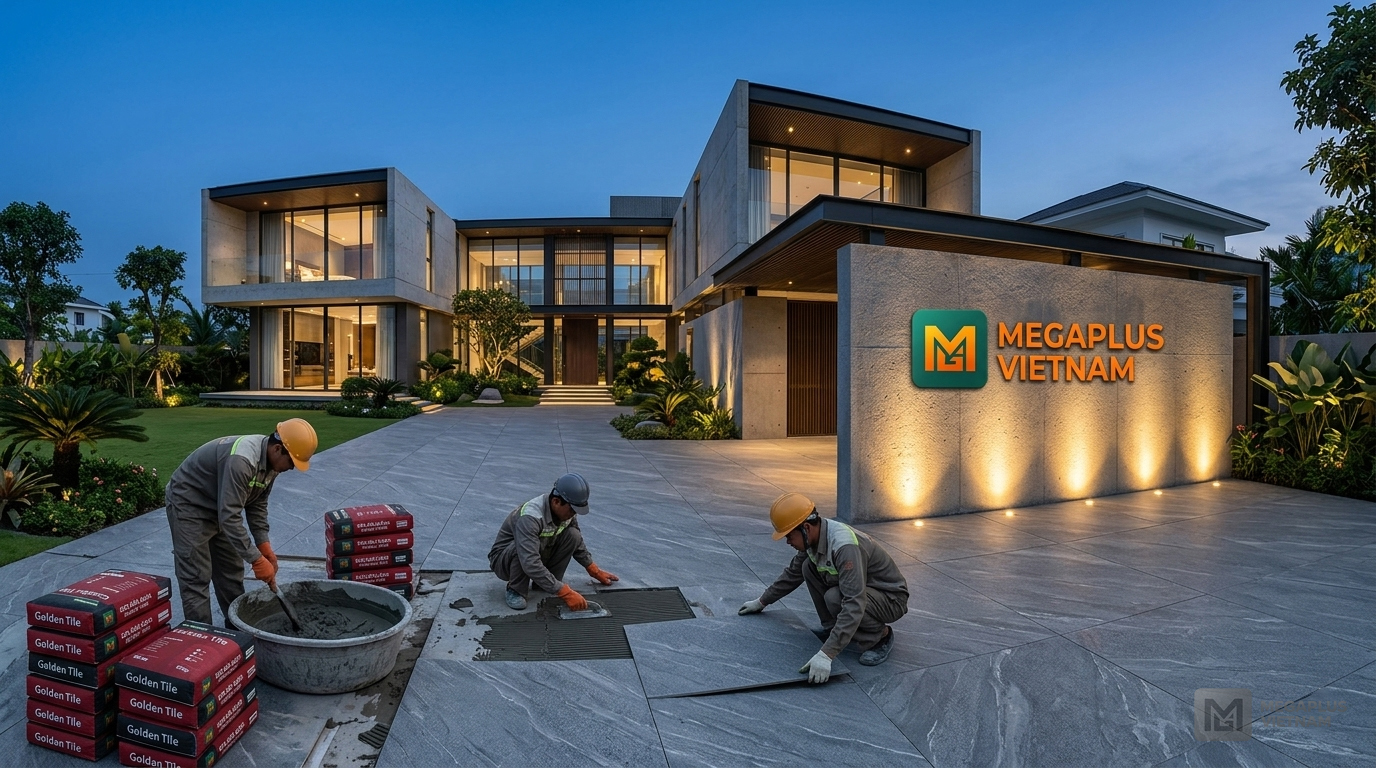 Kỹ thuật thi công lát gạch sân vườn 600x600 Cerinco GFV6702