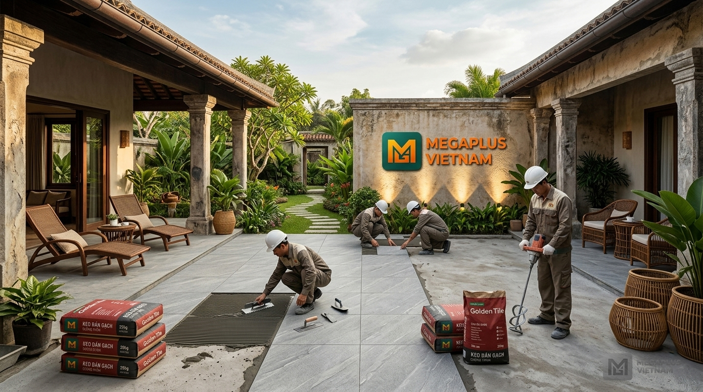 Kỹ thuật thi công lát gạch sân vườn 600x600 Mikado MFV6102