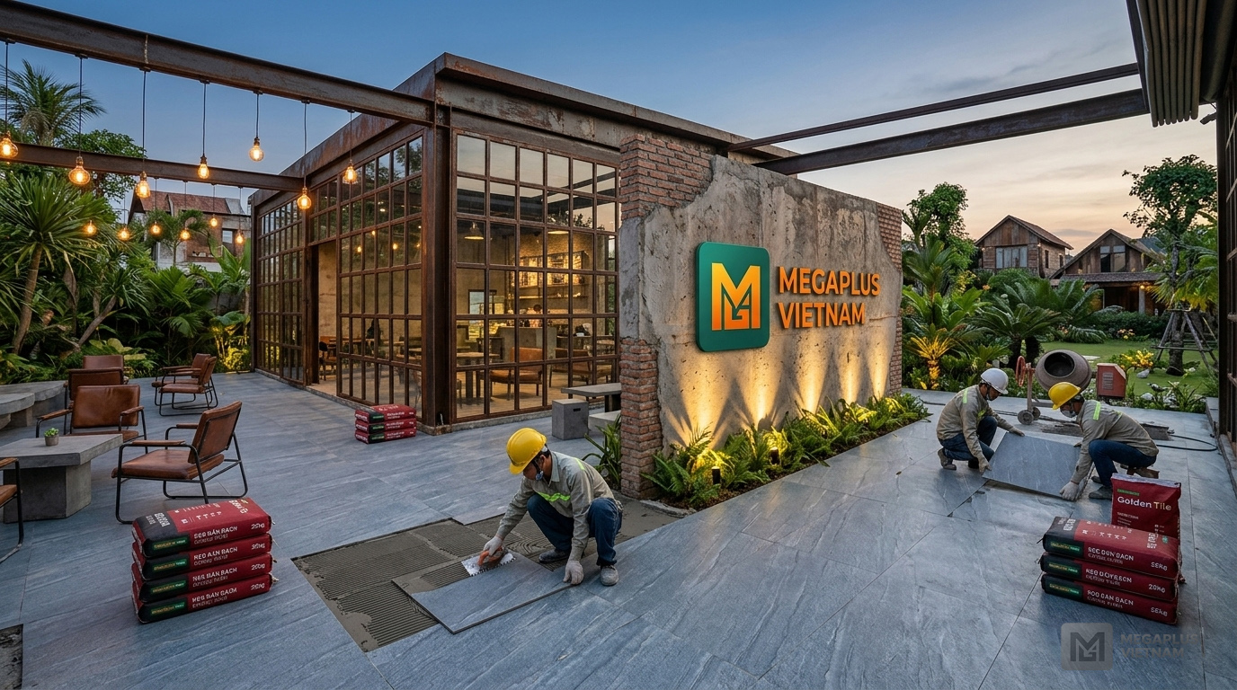 Kỹ thuật thi công lát gạch sân vườn 600x600 Videcor VFV6502