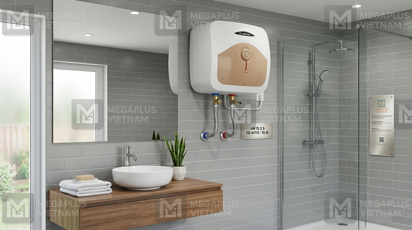 Lắp đặt bình nóng lạnh Ariston AN 15 2.5 FE-MT cho chung cư