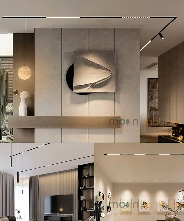 Phối cảnh thực tế lắp đặt đèn ray nam châm SMD MG-FG cho dự án khách sạn