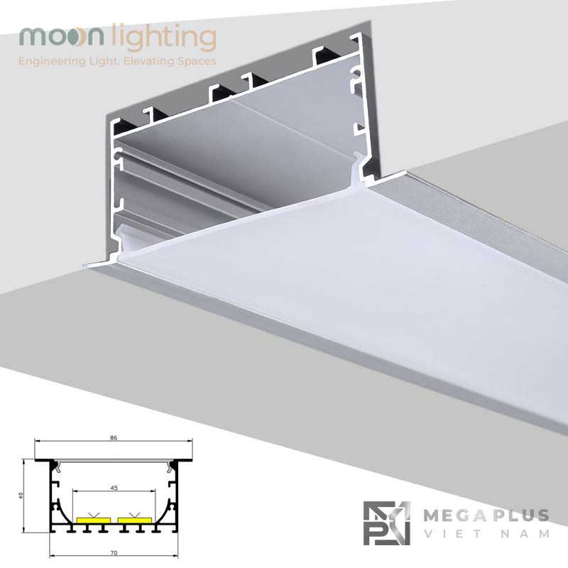 Giải pháp chiếu sáng tràn viền MGA-BG11 cho phòng khách biệt thự sang trọng