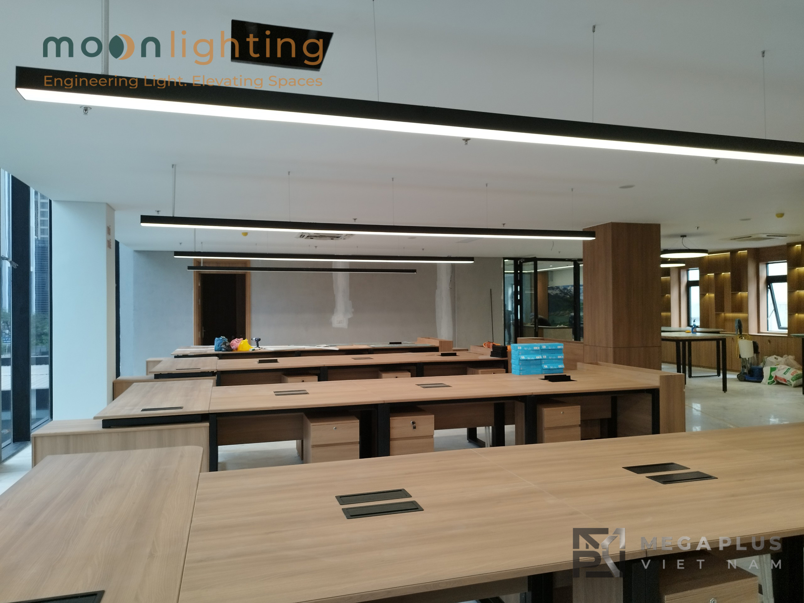 Phối cảnh sử dụng thanh nhôm LED MGA-BG20 Moon Lighting trong không gian nội thất Luxury biệt thự
