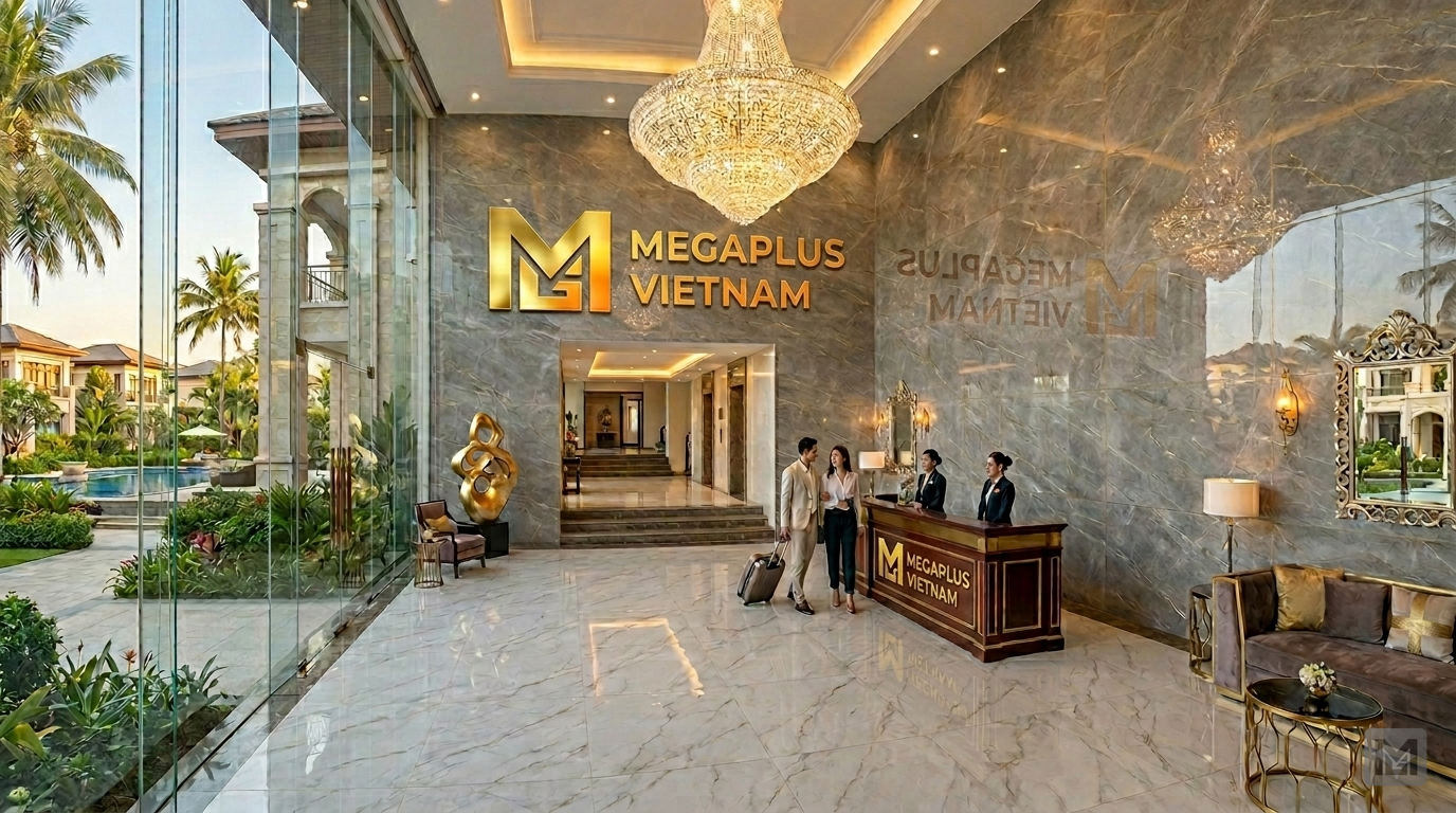 Phối cảnh biệt thự Villa sử dụng gạch ốp tường Mikado MUX48005 sang trọng