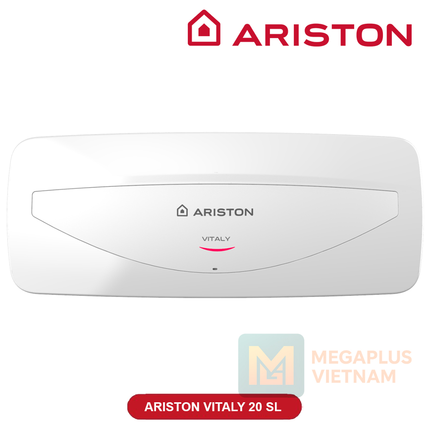 Bình nóng lạnh gián tiếp Ariston Vitaly 20 SL thiết kế ngang Slim