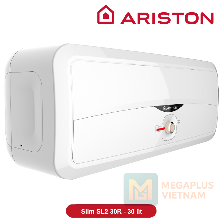 Bình nóng lạnh gián tiếp Ariston Slim2 R30 MT 30 lít thiết kế ngang