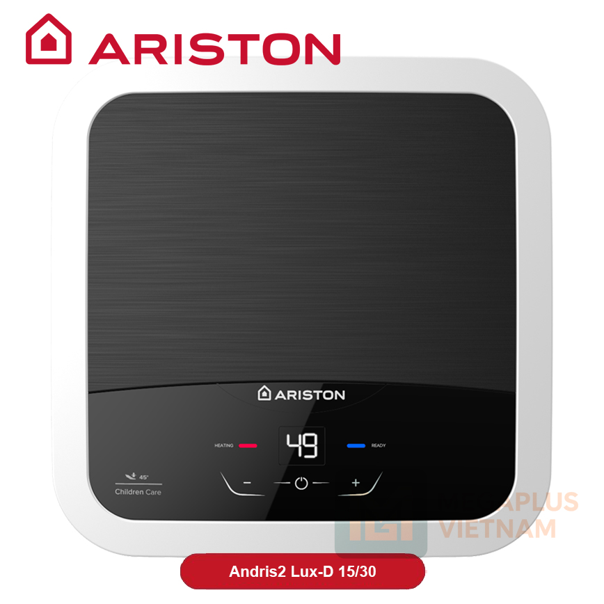 Bình Nóng Lạnh Ariston Andris2 Lux-D 15/30 thiết kế vuông sang trọng