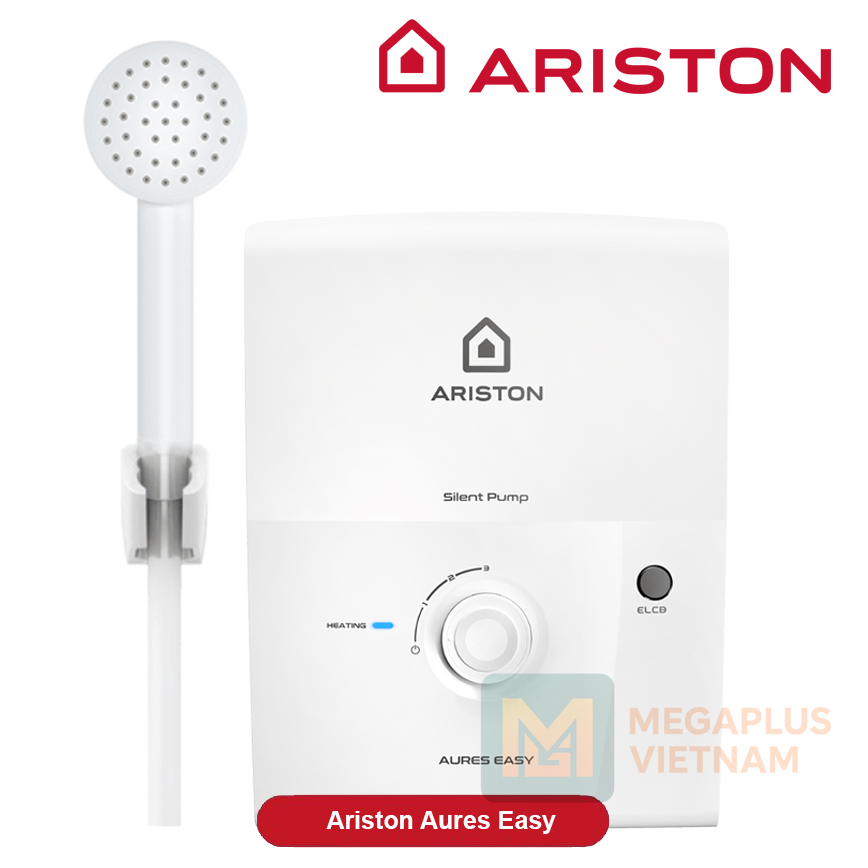 Bình nước nóng trực tiếp Ariston Aures Easy 4.5P có bơm trợ lực chính hãng mẫu mới nhất