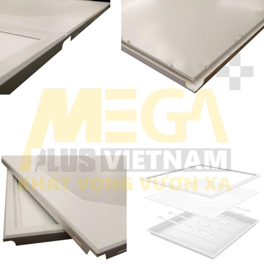 Đèn Led Panel Clip-in 600x600mm 48W cho Trần nhôm Clip-in MegaPlus ...