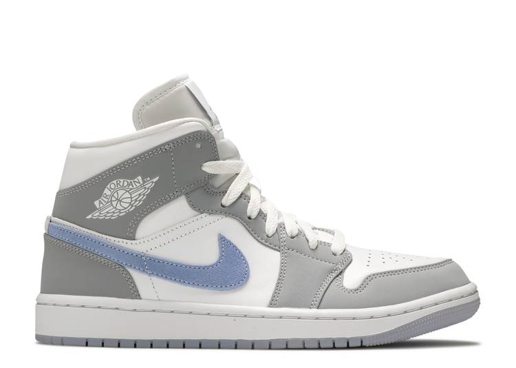 AIR JORDAN 1 MID 'WOLF GREY ALUMINUM'