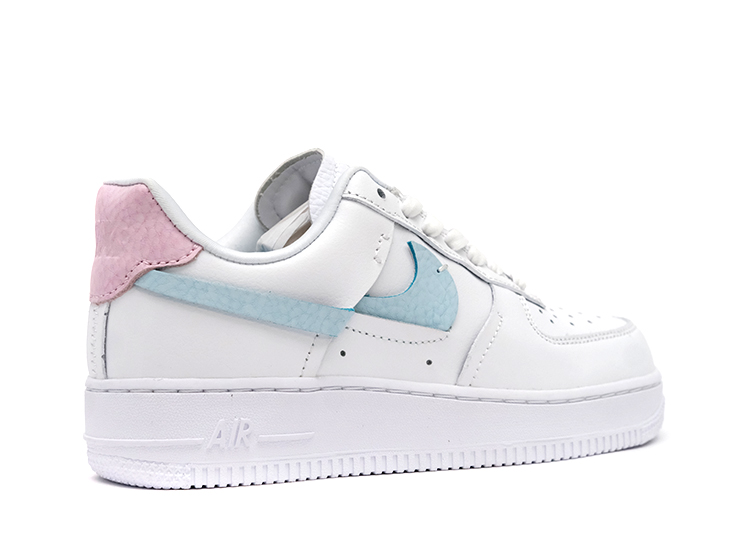 Air force 1 07 trainers white bleached aqua pink rise cheap