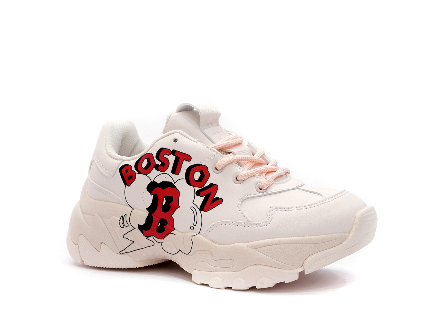 Giày MLB Chunky Boston Red Sox DBeige 3ASHCDM2N43BGD