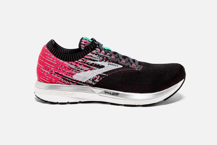 Brooks Ricochet Women - Pink/Black/Aqua | TL Vietnam