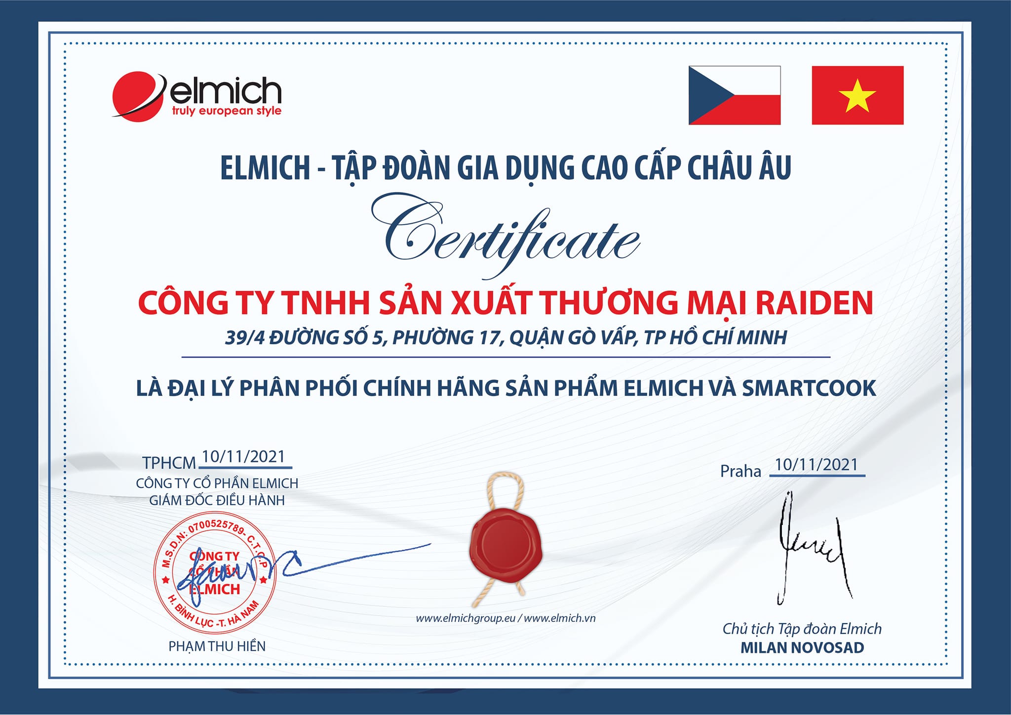 raiden là đại lý phân phối chính thức thương hiệu Smartcook Elmich