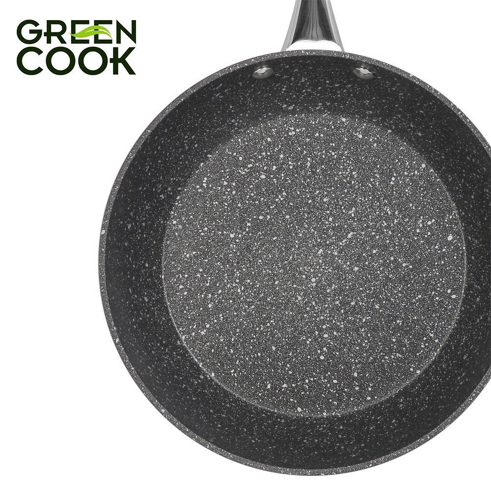 Chảo chống dính vân đá hoa cương Greencook GCP08-20IH size 20cm sử ...