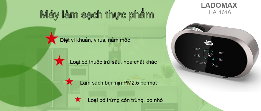 Máy khử trùng, làm sạch thực phẩm Ladomax