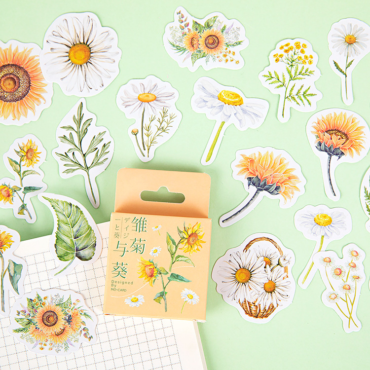 Tổng Hợp Sticker Chủ Đề Cây cối,hoa lá - Hộp 45 Miếng – Hana Art Shop