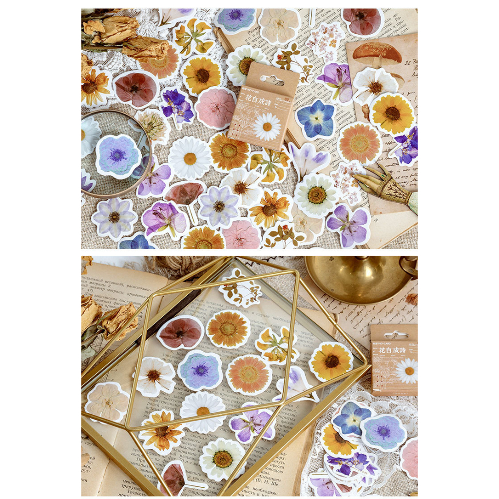 Tổng Hợp Sticker Chủ Đề Cây cối,hoa lá - Hộp 45 Miếng – Hana Art Shop