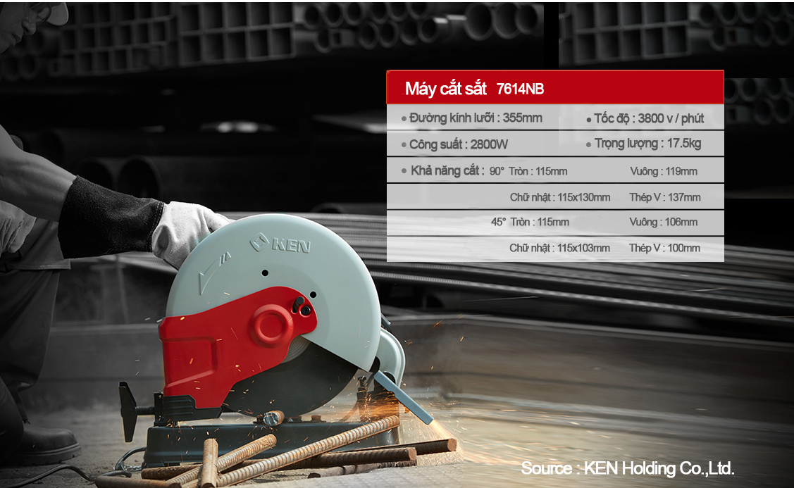 Máy cắt sắt Ken 7614NB