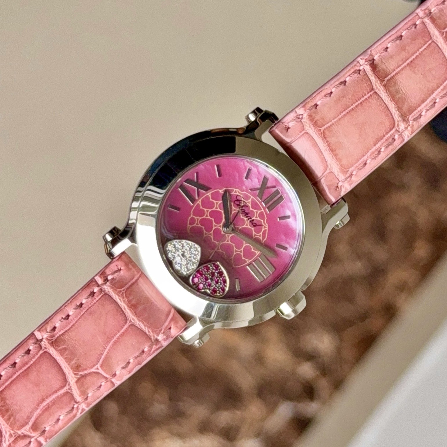 chopard-happy-sport-diamond-ruby-heart-steel-pink-leather-ladies-watch-ref-27847