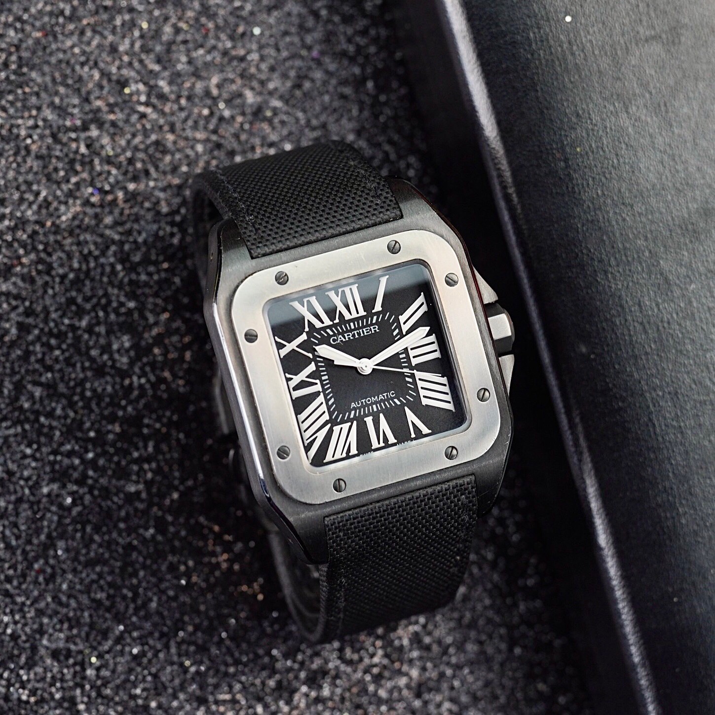 dong-ho-catier-santos-100-xl-adlc-black-automatic