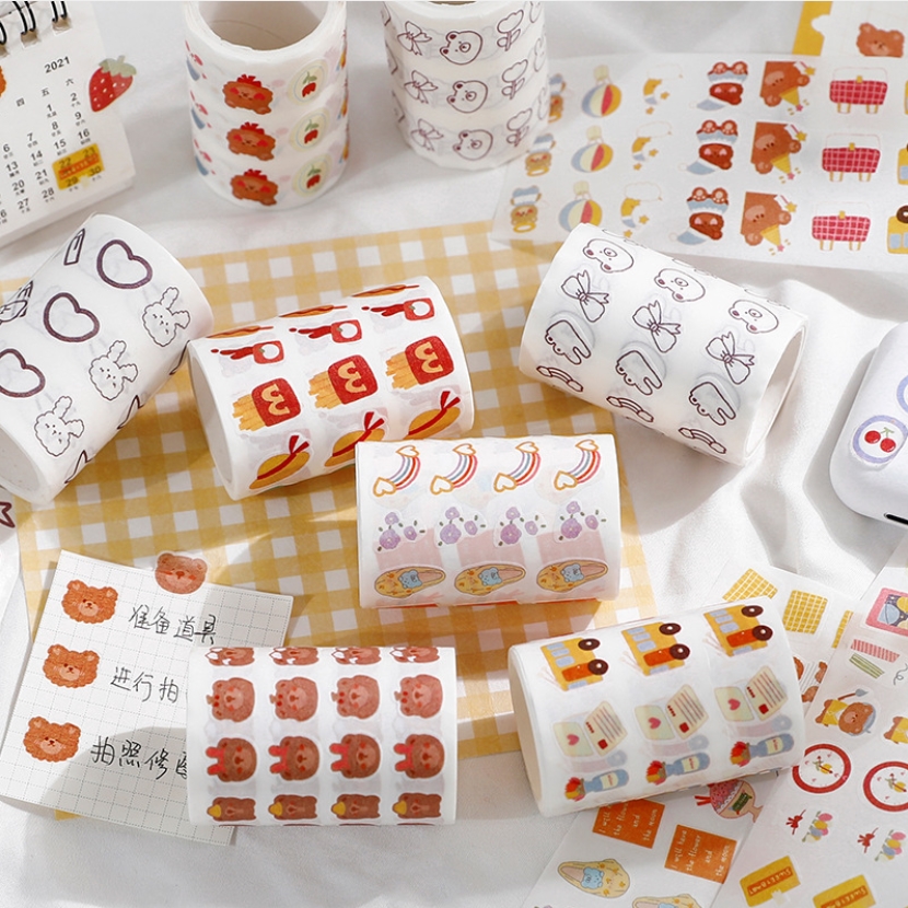 Lịch sử giá Washi tape trong suốt dễ thương hình dán sticker bóng cute  trang trí sổ hình cô bé hoạt hình anime xinh cập nhật 72023  BeeCost