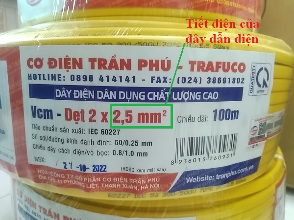 dây điện trần phú 2x2.5