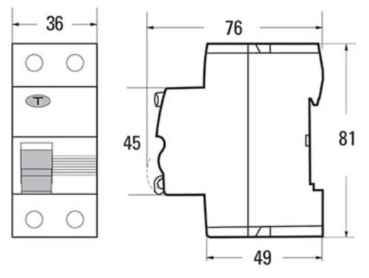 Bản vẽ kích thước aptoamt chống giật sino