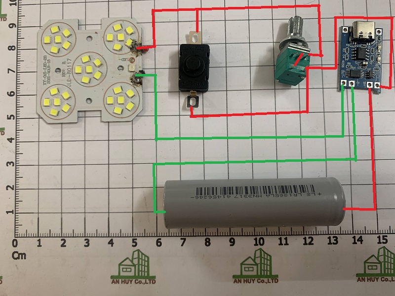 sơ đồ dấu dây đèn led tự chế