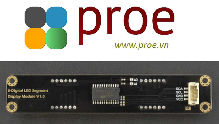8-Digital LED Segment Display Module (Red) | Điện tử ProE