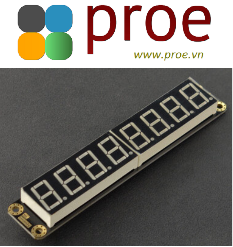 8-Digital LED Segment Display Module (Red) | Điện tử ProE