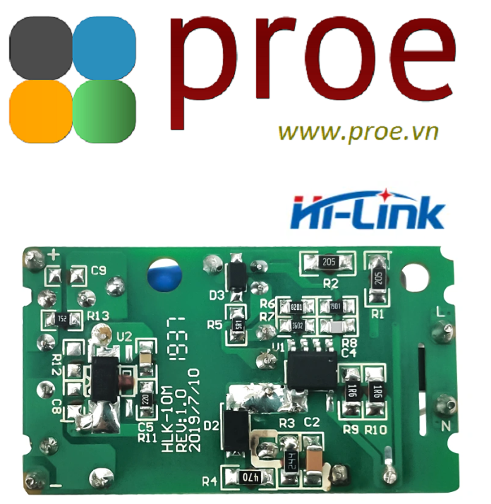 HLK-10M12L Bộ nguồn Hi -Link 220VAC to 10W 12V DC PCB Circuit Board ...
