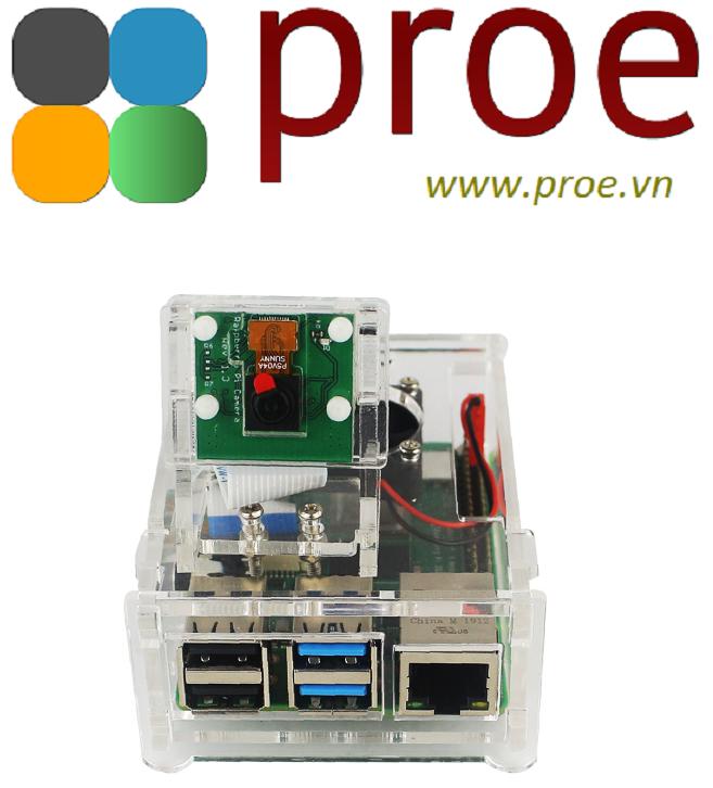 Vỏ Mica chứa Raspberry Pi 4 Và Camera | Điện tử ProE