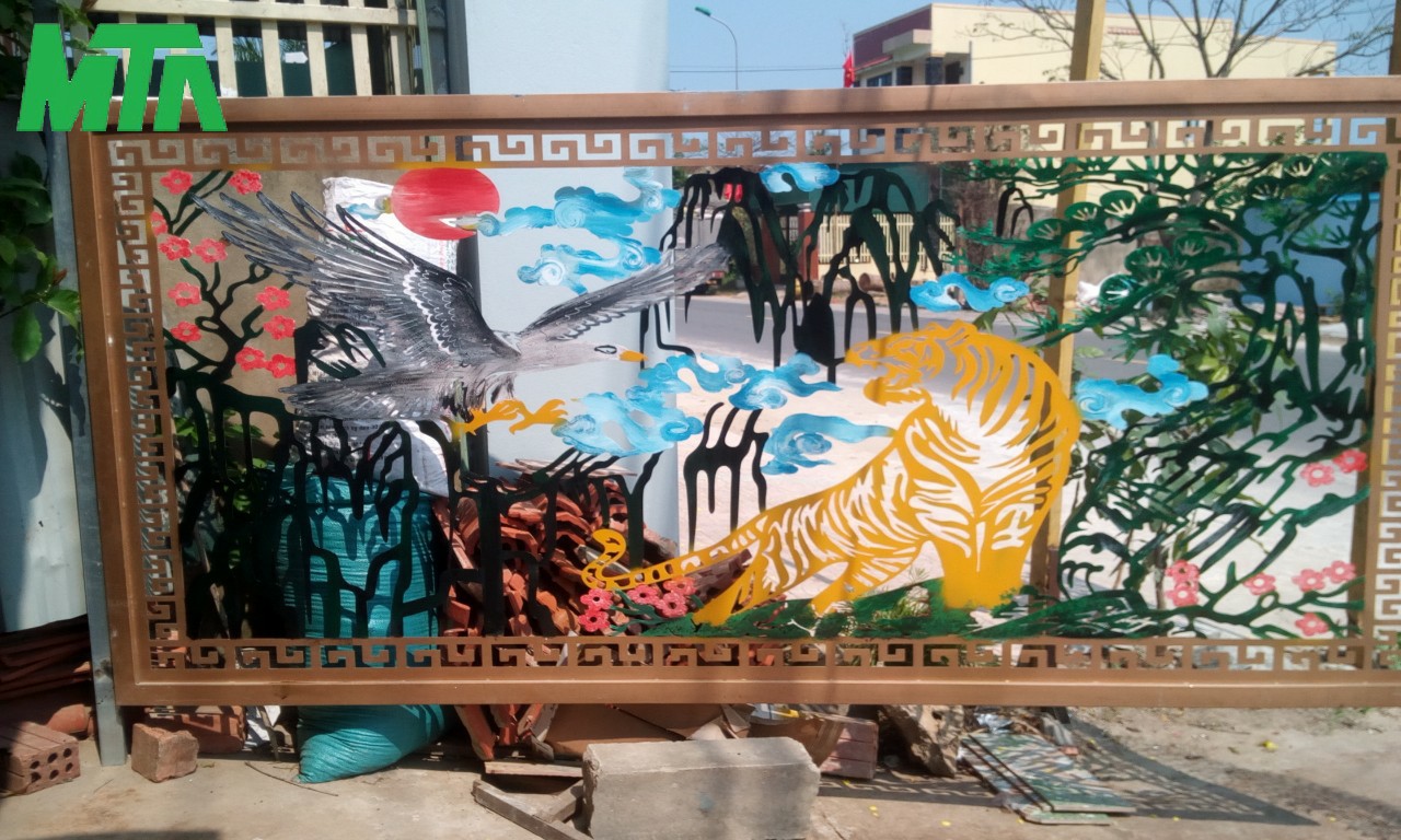 phối màu cho tranh cắt CNC