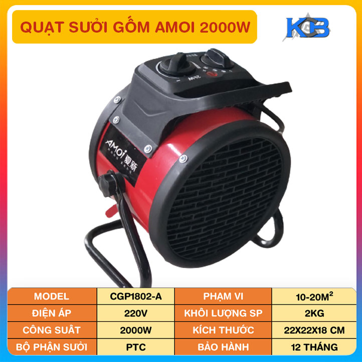 Quạt sưởi gốm AMOI 2000W