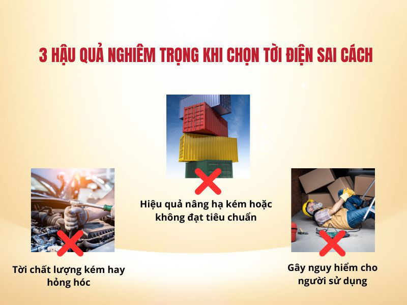 3 hậu quả nghiêm trọng khi chọn tời điện sai cách
