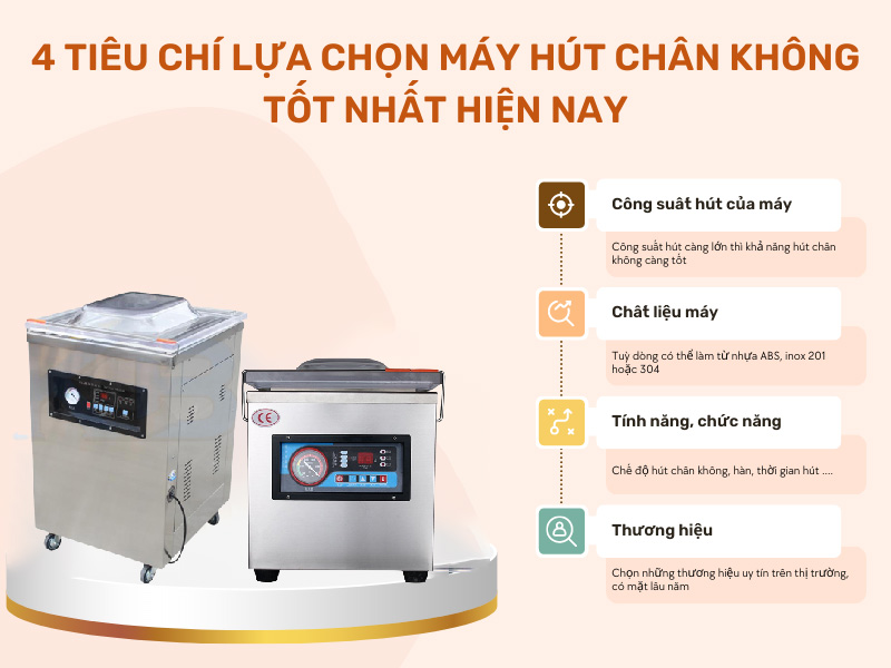 4 tiêu chí lựa chọn máy hút chân không