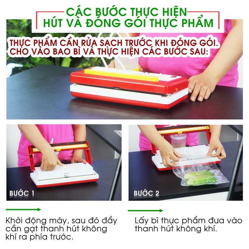 Các bước sử dụng máy hút chân không dz300b