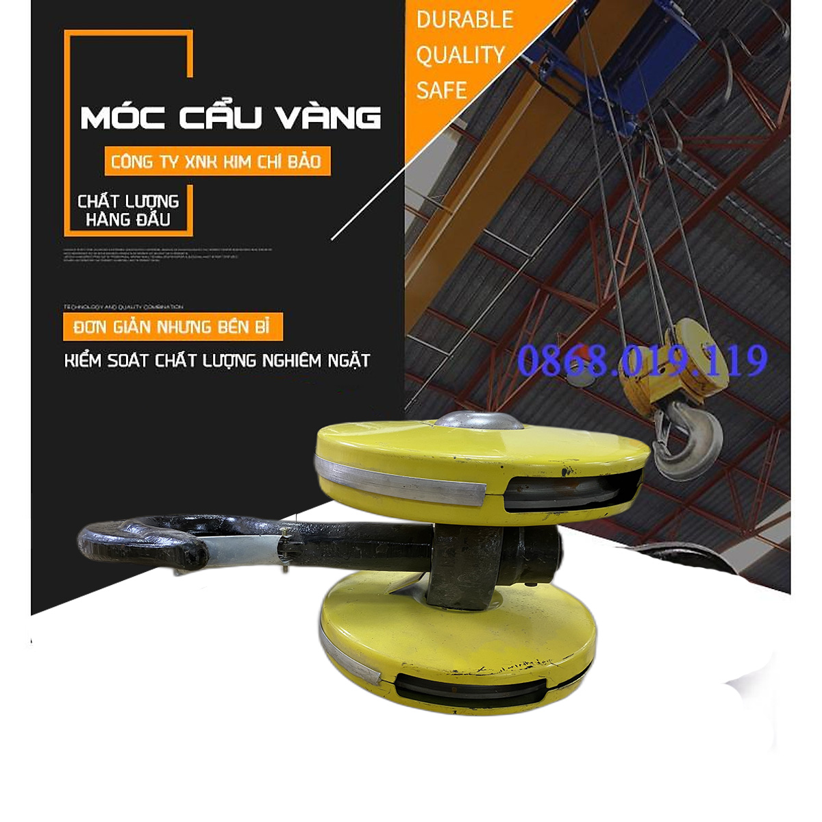 móc cẩu vàng 10 tấn 