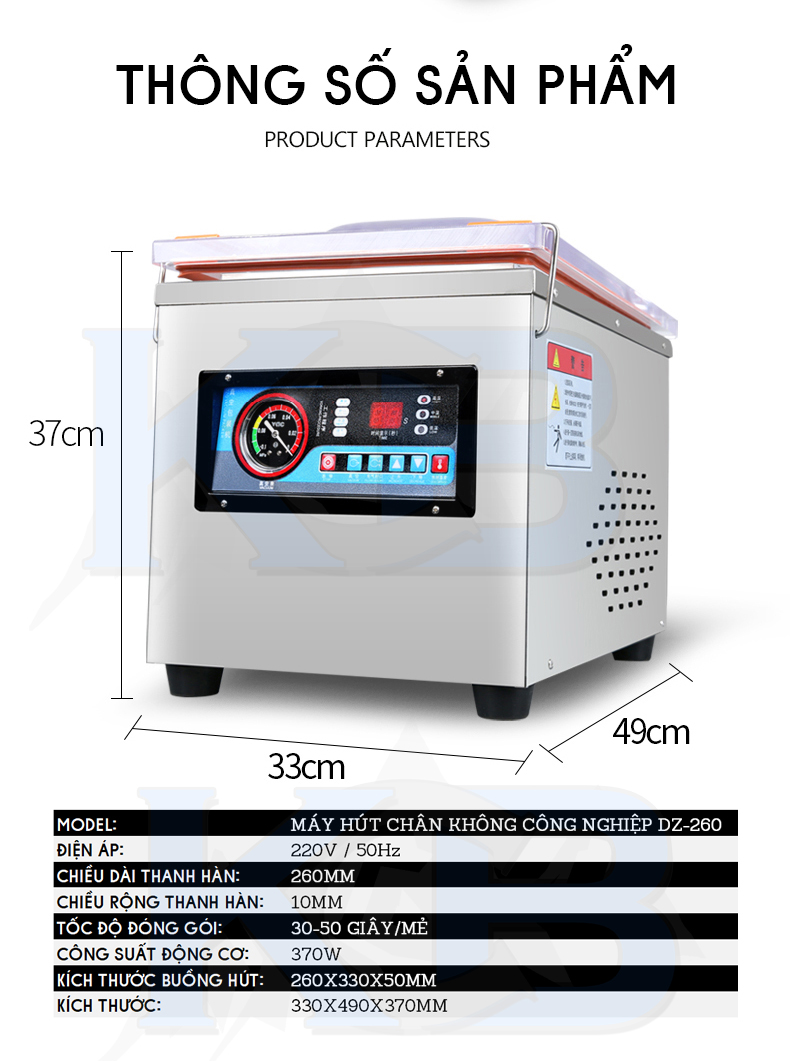 Máy hút chân không công nghiệp DZ-260B