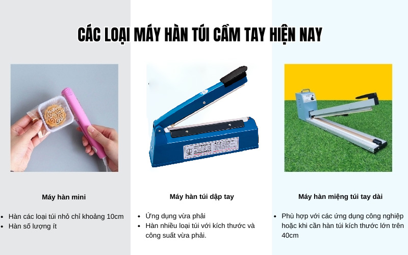 Các loại máy hàn túi cầm tay hiện nay