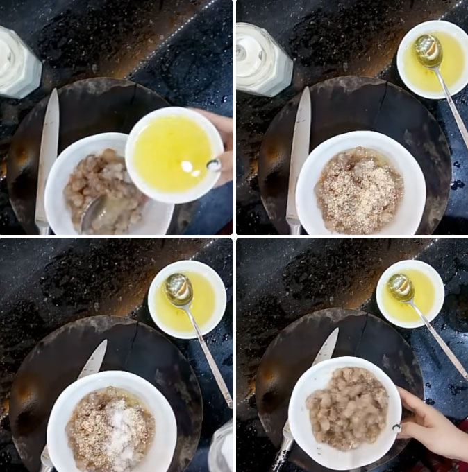 Cho các nguyên liệu vào nấu 