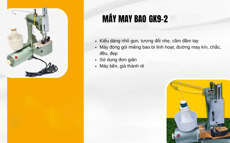 Đặc điểm của máy khâu bao Gk9-2