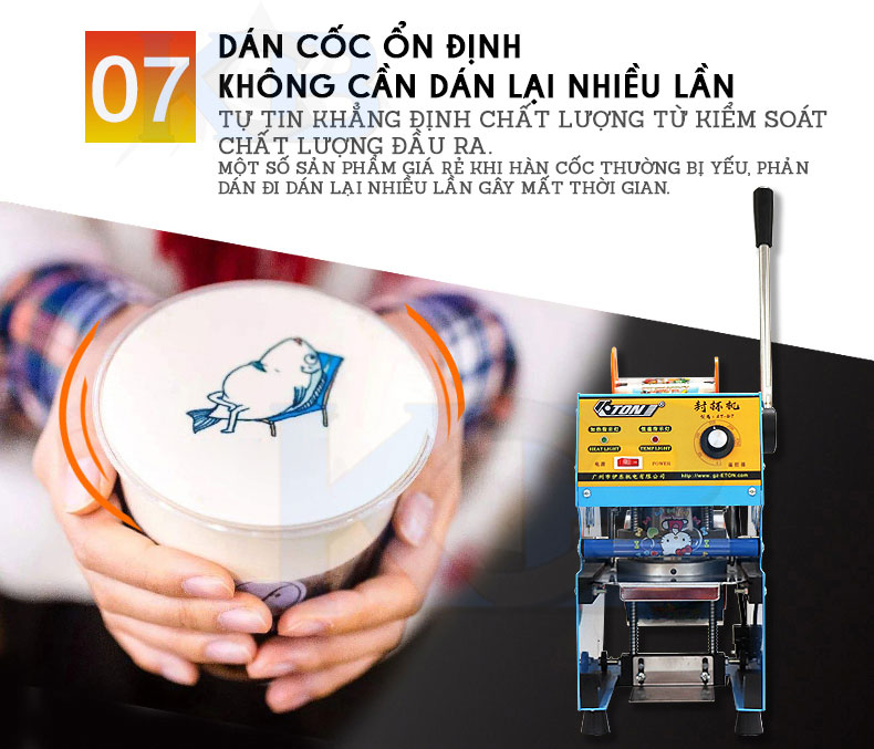 Máy dập cốc dán màng cốc ổn định