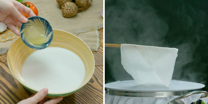 Đổ bánh phở cuốn
