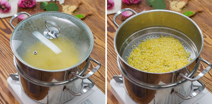 Hấp đậu xanh, hạt sen