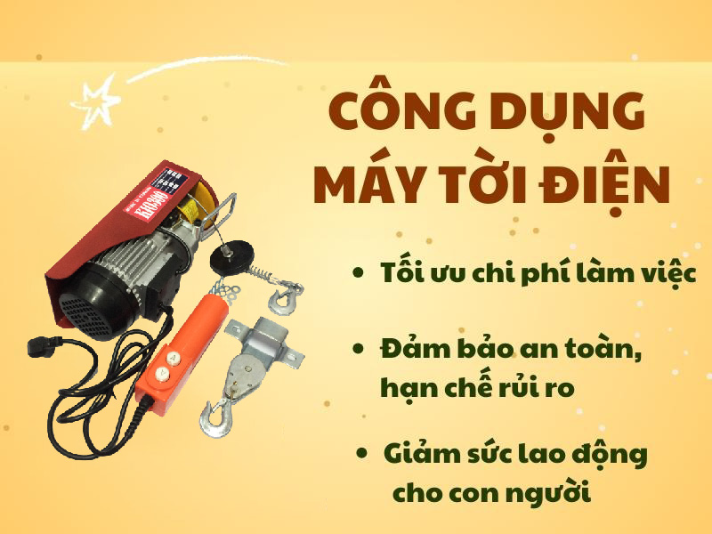 Hiệu quả của tời điện mang lại