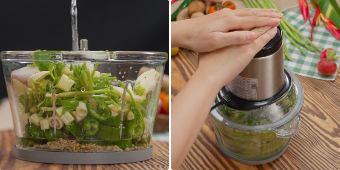 Làm sốt cà ri xanh