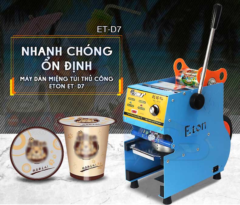 Máy ép cốc thủ công dập tay Eton