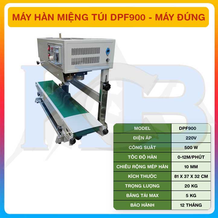 Máy hàn miệng túi tự động DPF900 dạng đứng